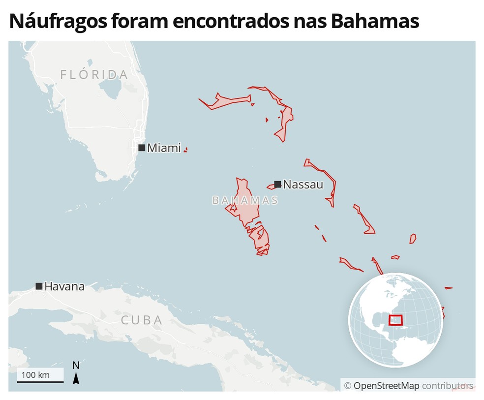 Cubanos são resgatados de ilha deserta nas Bahamas depois de mais de 1 mês naufragados