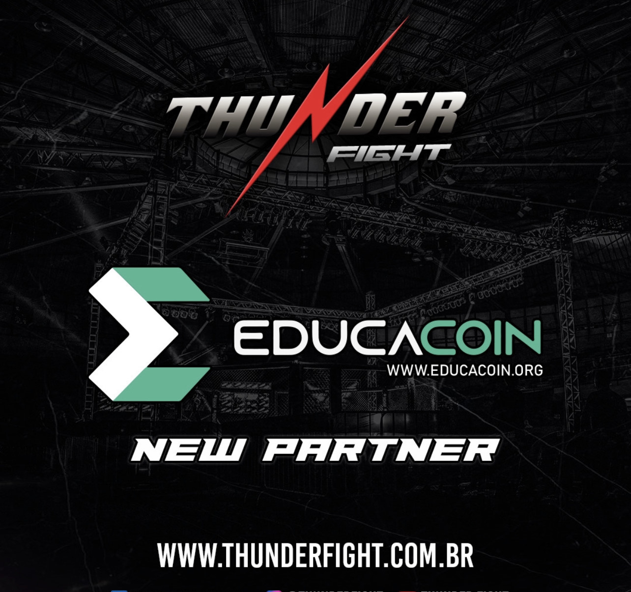 Evento de MMA Thunder Fight inova com apoio das Criptomoedas Educacoin.