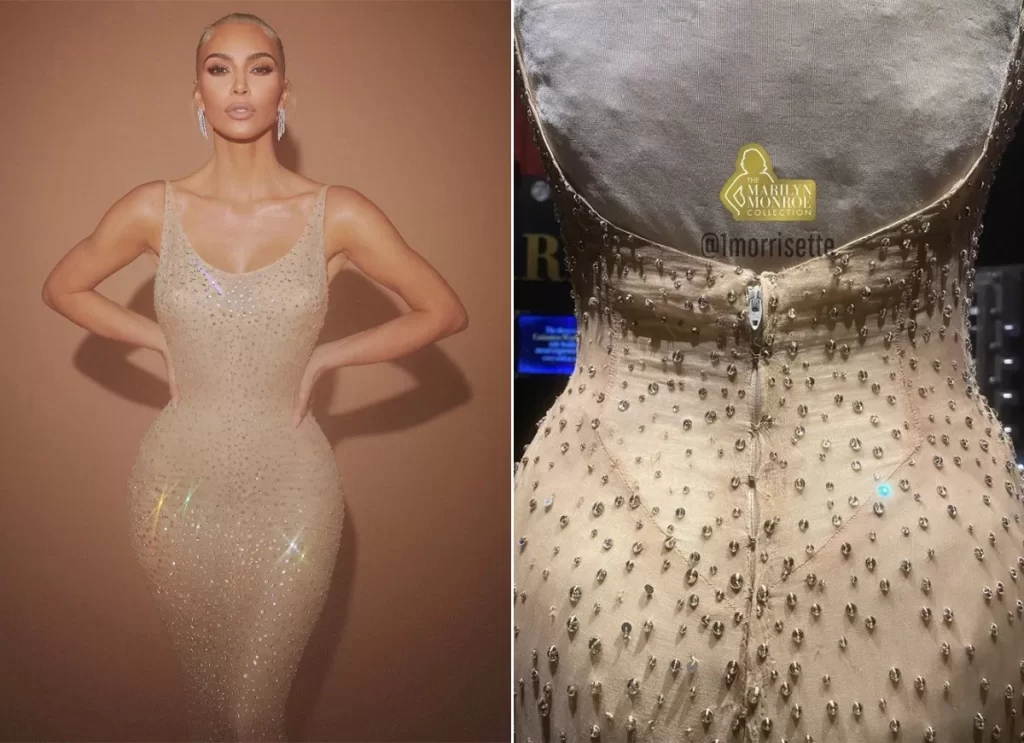 Kim Kardashian nega ter devolvido vestido de Marilyn Monroe danificado após o Met Gala