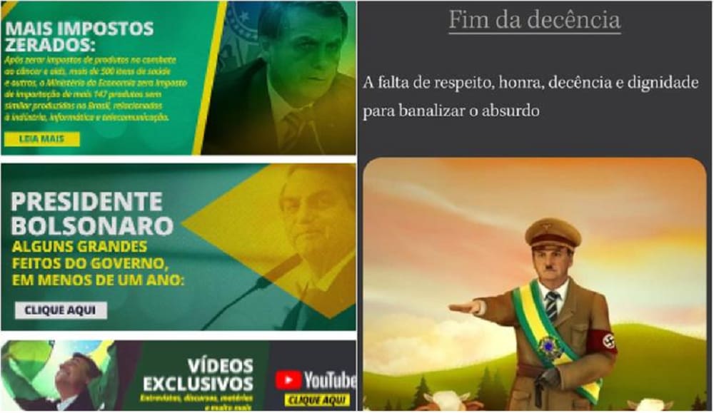 Site com nome ‘Bolsonaro’ passa a exibir críticas ao presidente