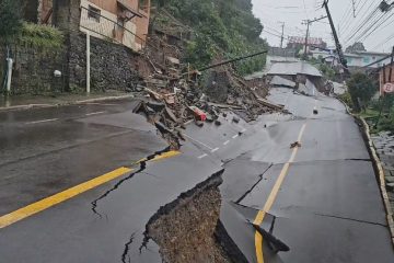 Chuvas Intensas no Rio Grande do Sul: Rua em Gramado Desaba em Meio a Temporais