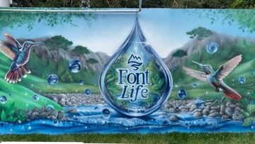 Font Life celebra 25 anos com mural artístico que une natureza, arte e sustentabilidade