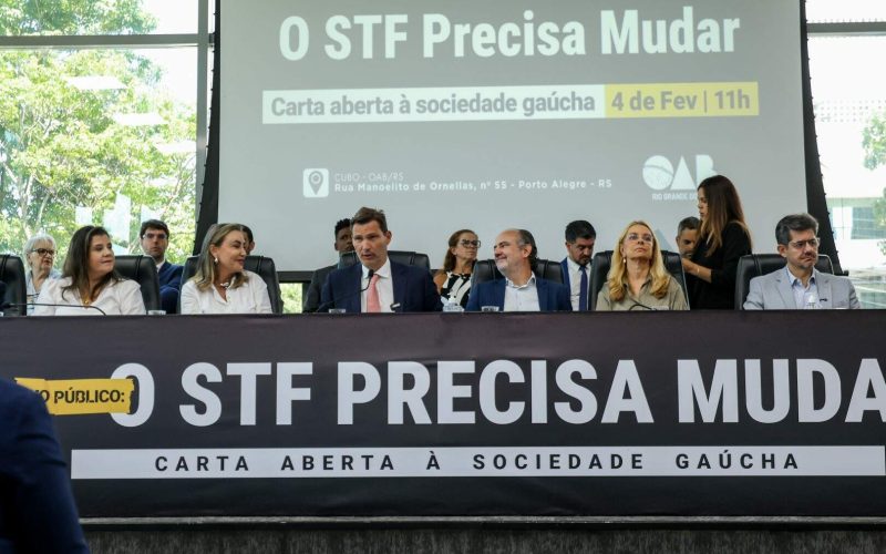 Entidades gaúchas e OAB/RS se unem em carta aberta por reformas no STF